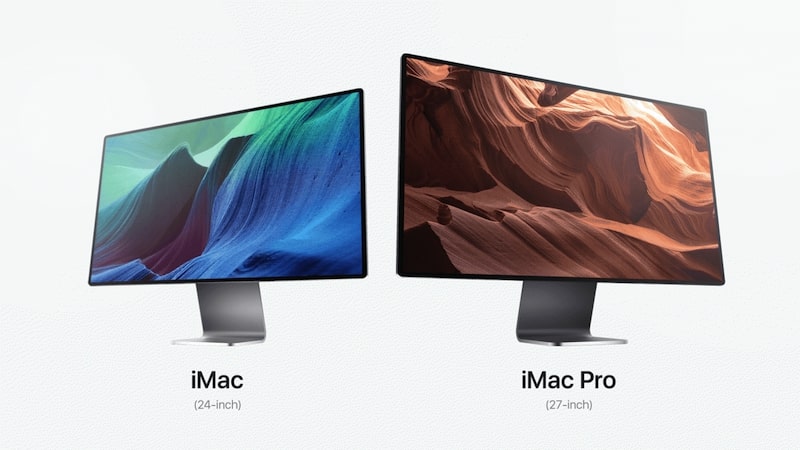 two imacs 2021 concepts 24 inches and 27 inches displays