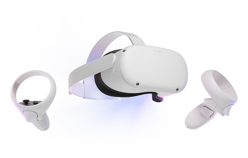 Oculus quest 2 vr headset with white background